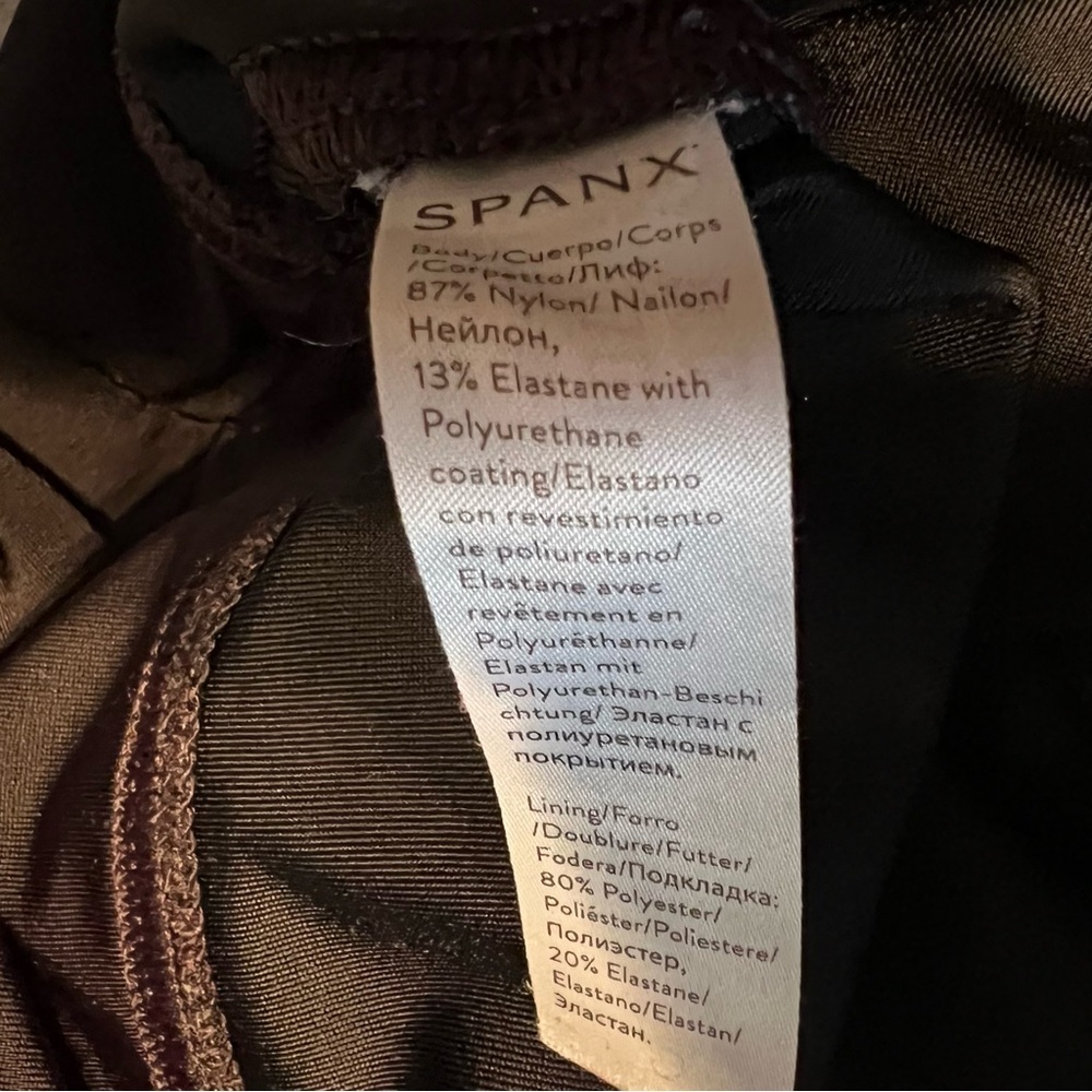 Spanx size large black faux leather look leggings - Picture 8 of 8